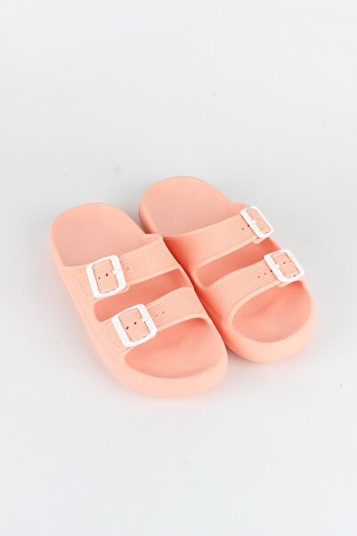 Apella Eva Çift Toka Pudra Unisex Terlik