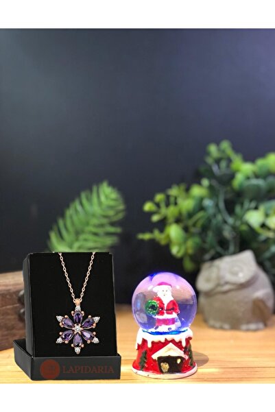 Lapidaria Noel Baba Yılbaşı Temalı Işıklı Kar Küresi Minik Boy Ve Kamelya Lot...