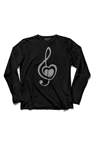 Kendim Seçtim Sol Key Music Heart I Love Music majica dugih rukava