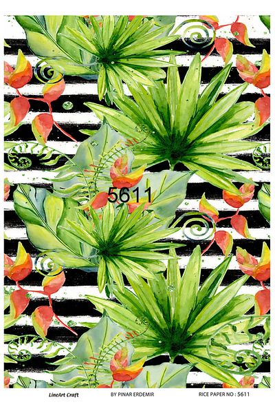 LİNEART Brass Decopage Paper No:5611
