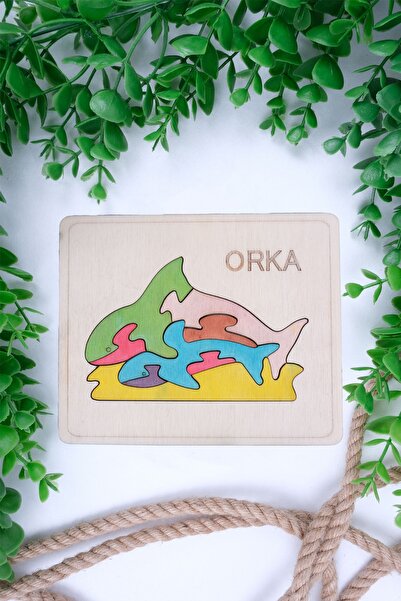 Ahşap Orka Figürlü Puzzle