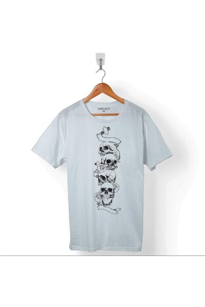 Kendim Seçtim Tricou pentru bărbați cu tatuaj cu craniu de trandafir