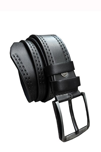 Kemer Dünyası 4,5 cm grosime sport curea neagră denim