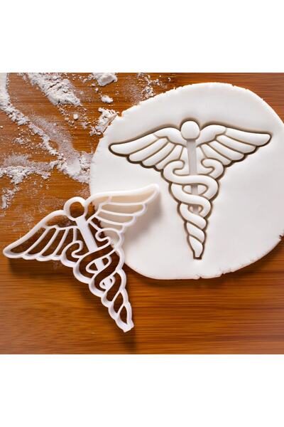 Hobist قالب كوكي من Caduceus Hermes' Scepter قالب لب السكر