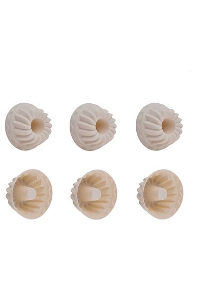 PİNK ROSE Bybirgül Cream 18 Pieces Mini Silicone Cake Mold, Muffin Mold 18 Pieces