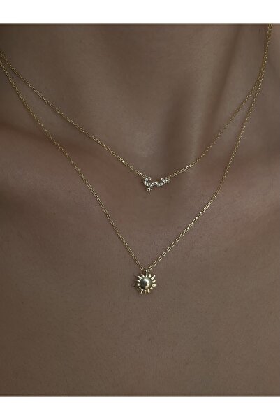 Sade Accessory Küçük Güneş Kolye Gold