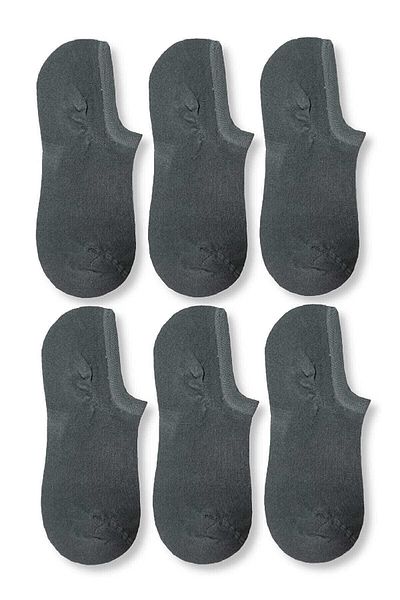 FATELLA Men's Black Bamboo Invisible Sneaker Socks Pack of 6
