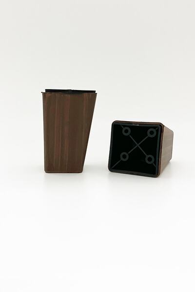 Genel Markalar Plastik Köşeli Konik Mobilya Ve Koltuk Ayağı Ceviz 10cm ( 4 Ad...