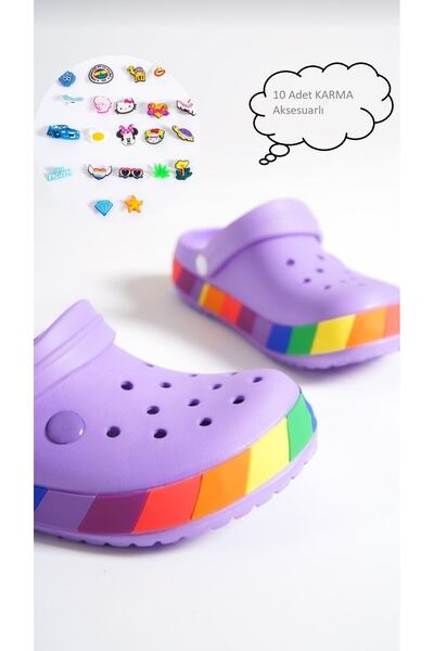 OZYO Samesa Purple Rainbow Clogs Eva Summer Beach - Casual Slippers