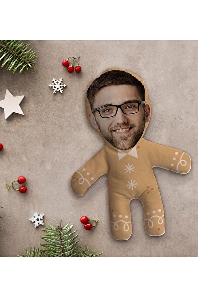 Bk Gift Gift Kişiye Özel Fotoğraflı Kurabiye Adam Kostümlü Erkek Bebek Yastık-5