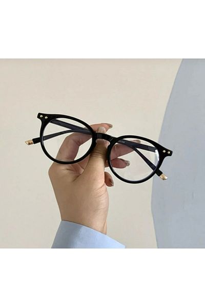 LOOKUP Unisex Blue Transparent Glass Blue Block - Light Protected Glasses, Black Frame