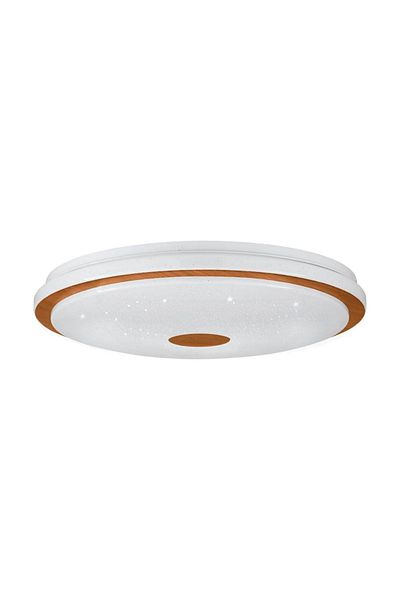 Eglo 900599   - "Lancıano 1" Indoor White and Brown Led Ceiling Lamp with Steel and Wood Material - Ip20 Max