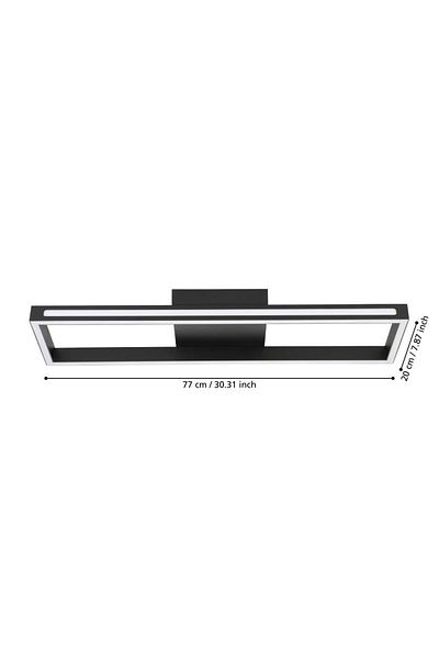 Eglo 99679 Black Aluminum and Steel Ceiling Ip20 Led Max: 21 - Salvılanas-Z Indoor Lighting