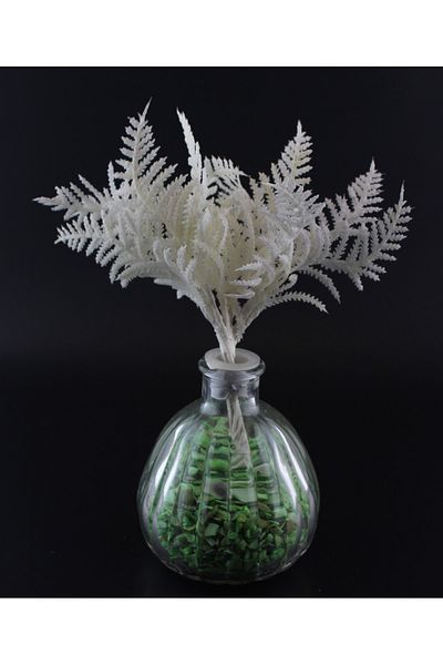 Lora Wedding 10cm Silvery and Cream Colored 12 Pine Tree Leaves
