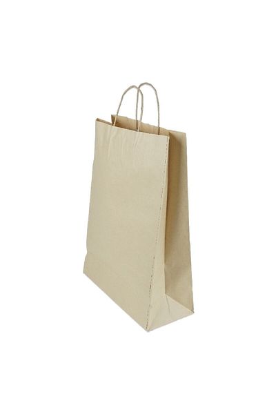 14Süs Крафт хартиена торбичка с въртяща се дръжка 32x40x12 см 10 броя