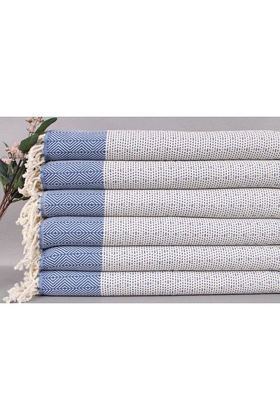 Kayra Export بيشتيمال ساكس أزرق حجم صغير بيسكير 45x90 سم بيسكير صغير