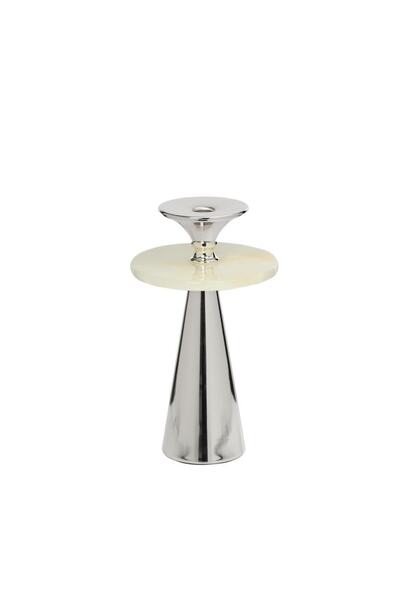 Vitale Gümüş Taşlı Mumluk 25cm