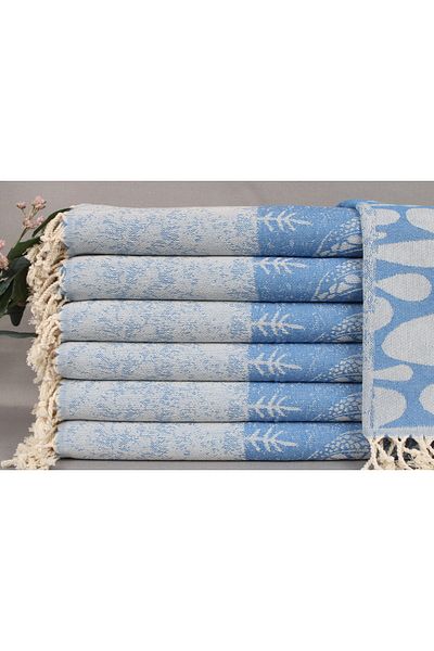 Kayra Export بيشتيمال بيسكير صغير أزرق بترولي 45x90 سم