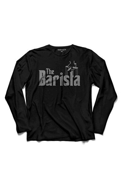 Kendim Seçtim Barista Godfather Kafa Kafa Espresso Majica dugih rukava Štampa...