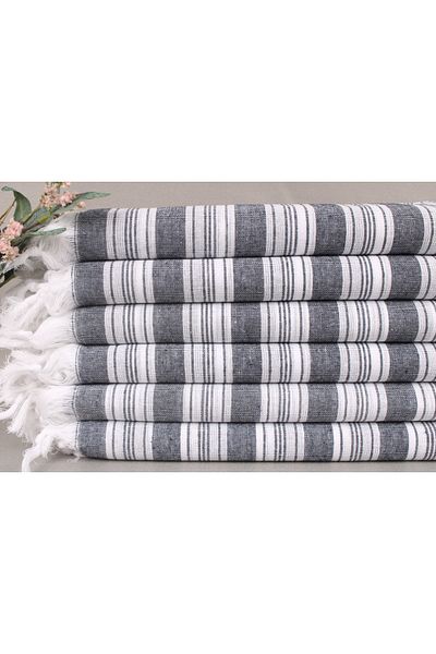 Kayra Export بيستيمال شاطئ أزرق داكن بحري 100x180 سم 100% قطن ميزة التنعيم عند الغسيل