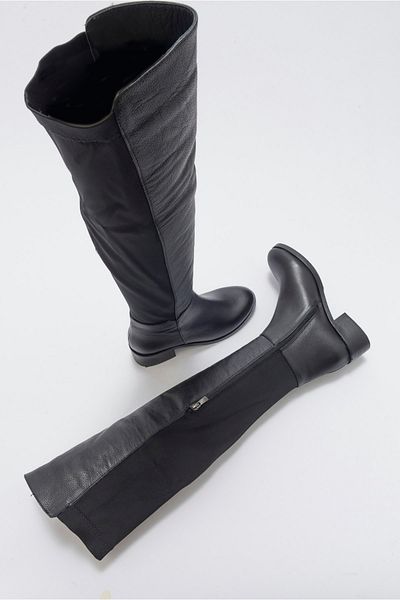 LuviShoes 1177 Černé kožené dámské boty