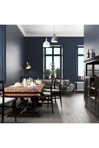 Adawall Purple Damask Pattern Tablecloth 160x220cm