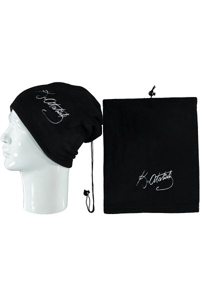 Kardelen Butik Denizli Soft Textured Embroidered Beret (Can Also Be Used As A Neck Collar)