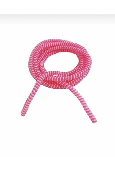 Twinix Şarj Aleti Kablosu Kablo Kordon Koruyucu Spiral Sarma Kılıf Koruma Pembe