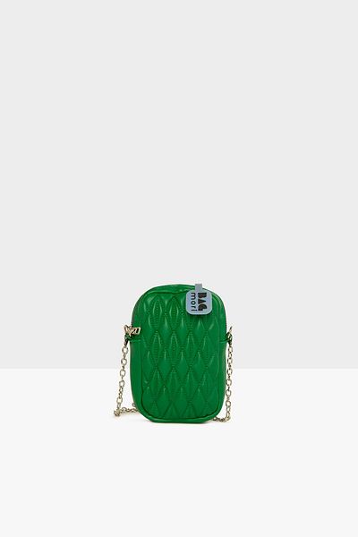 Bagmori Green Women's Drawstring Embroidered Phone Case M000007838
