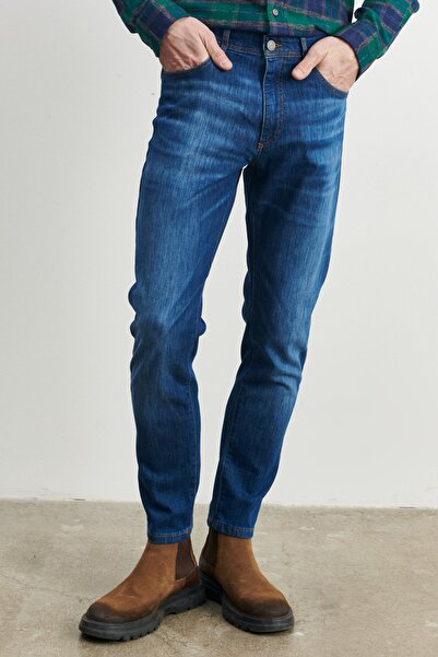 AC&Co / Altınyıldız Classics Erkek Lacivert Trend Slim Fit Dar Kesim 5 Cep Es...