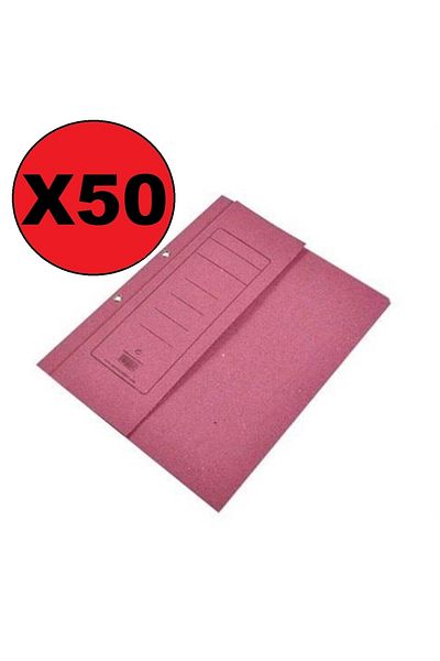 Alemdar Half cover cardboard wire file pink (50 pieces)