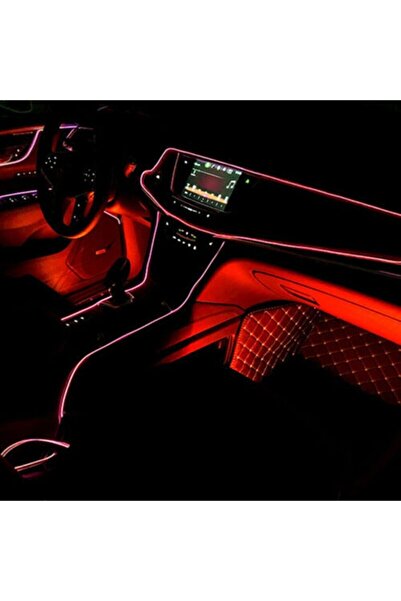 Otoaction Araç Içi Neon Ledi Ip Led Torpido Ledi 2 Metre Neon Led C9 Kırmızı