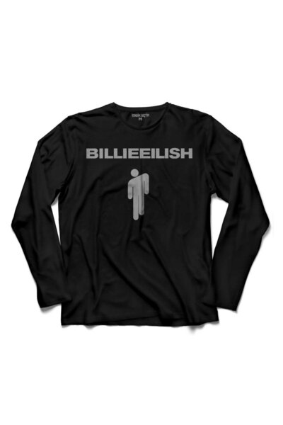 Kendim Seçtim Billie Eilish Billieeilish Logo Uzun Kollu Tişört Baskılı Çocuk...