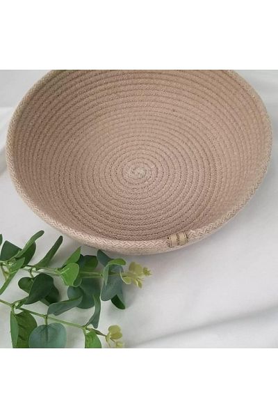 Minimalhomedesign Wicker Jute Basket Cord Rope Basket 26x8cm Bread/fruit Basket/organizer