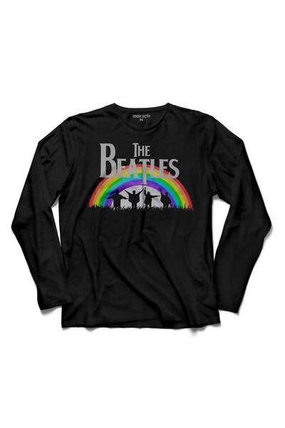 Kendim Seçtim Beatles Rainbow Logo - Tricou cu mânecă lungă Abbey Road