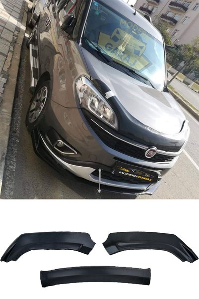 Modern Garaj Fiat Doblo Ön Tampon Eki Doblo 3 Parça Kanatlı Lip Doblo Ön Ek