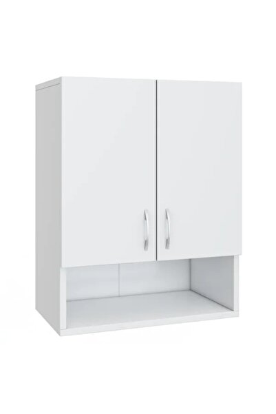 KOBİÇ 2 Kapaklı Çok Amaçlı Tek Raflı Banyo Ve Mutfak Dolabı 70x30x70 Cm