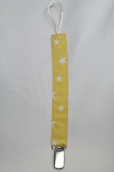 Ayssgo Set of 2 Pacifier Straps Yellow Star 29cm - Pacifier Chain - Pacifier Holder - Pacifier Holder