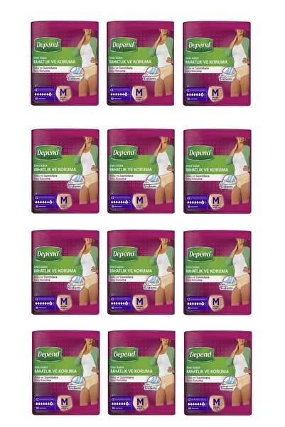 Depend Emici Külot Orta Boy Kadın 10'lu (12 Lİ FIRSAT PAKETİ)