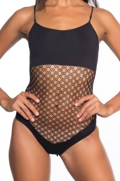 Emay 5041 Жіночий фуксія безшовний боді на кнопках