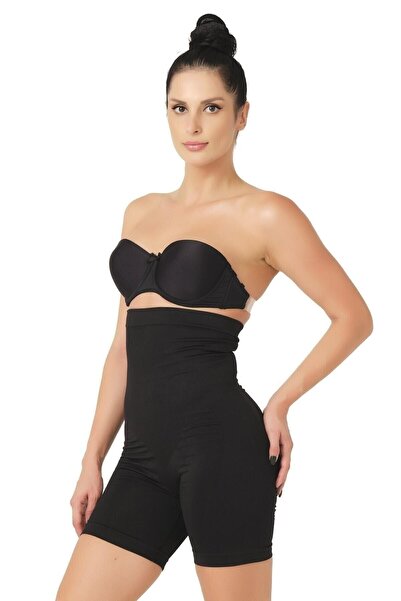 Emay Жіночі чорні боксери з високою талією і короткими штанинами 2007