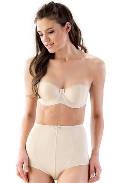 Emay Tummy Enhancer Double Layer Laser Cut Panties Corset White 2819