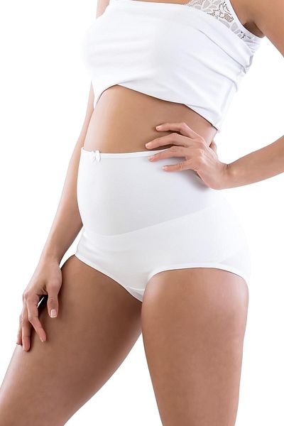 Emay Chiloți de maternitate alb din microfibră simpli/fără model 2810