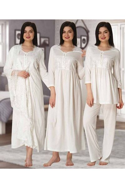 effort Set de 4 pijamale de maternitate alb