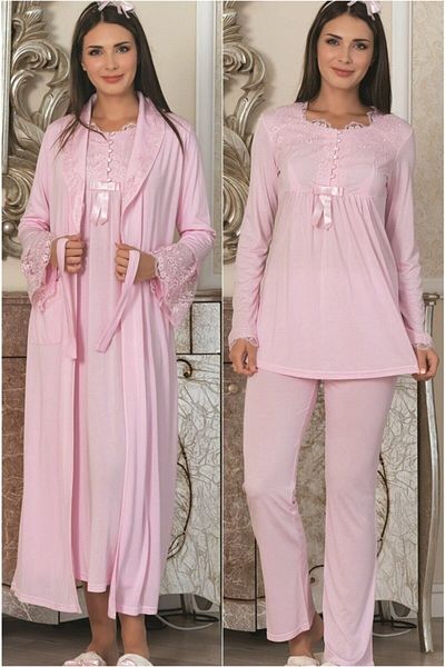 Mecit Pijama By Mecit 5 Piece Pink Maternity Set 1924