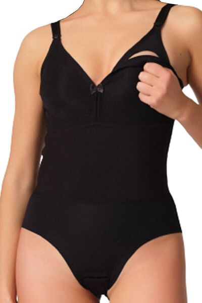 Emay Corset negru pentru alăptare Bady cu sprijin pentru spate pentru femei 2944s
