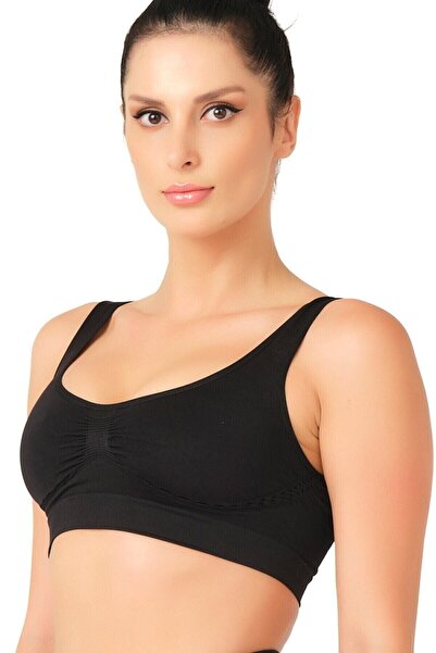 Emay Жіночий чорний безшовний бюстгальтер з декольте 4015s