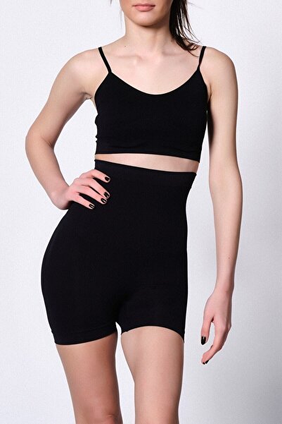 Emay Visok struk Kratki korzet za noge 2055 crni