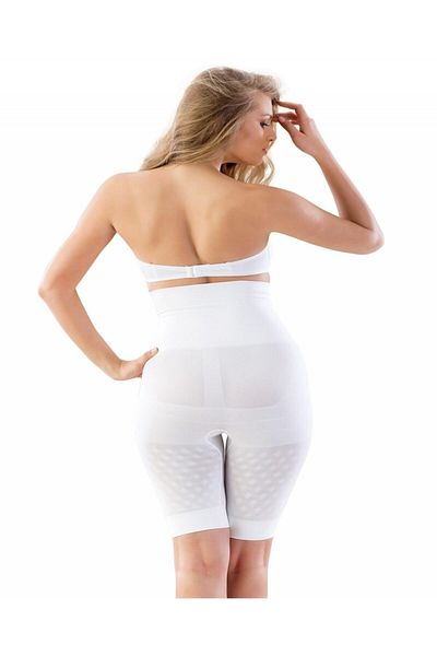Emay Corset abdominal cu șold dublu strat alb pentru femei cu talie înaltă 2015