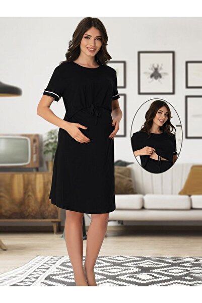 Effortt فستان الحمل باللون الأسود للنساء من Effort مع ميزات الرضاعة الطبيعية،...